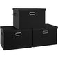 Large 17" 36 Quart Collapsible Stackable Storage Bins with Lids (3 Count)