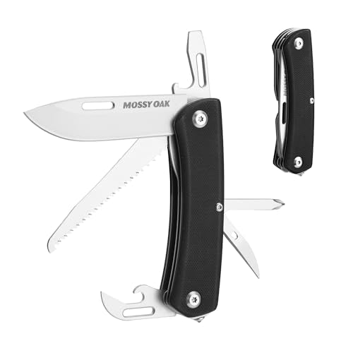 10-in-1 Folding Pocket Knife with Saw, Stainless Steel