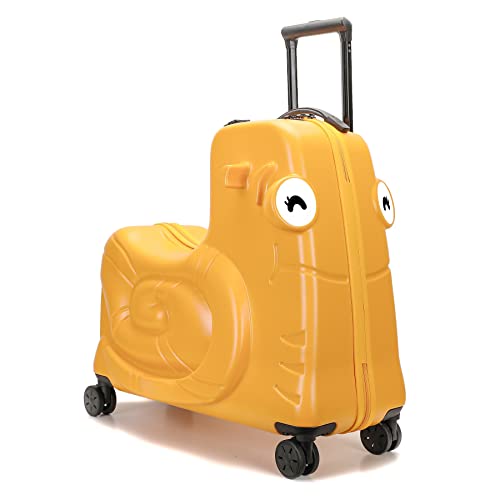 Kids Ride on Luggage with Spinner Wheels Suitcase