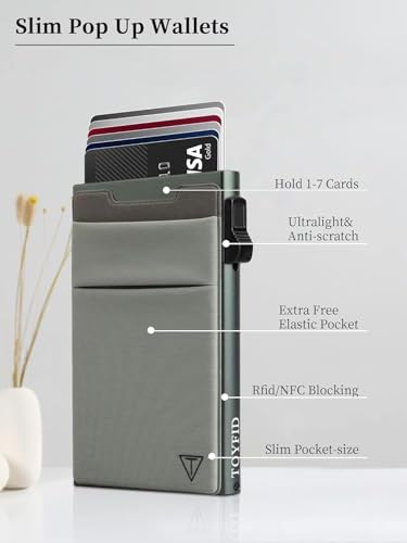 Credit Card Holder Wallet for Mens (6 Count)
