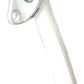 QCAA Heavy Duty Kickdown Door Stopper, 4", Zinc Die Cast, White, 1 Pack, Made in Taiwan
