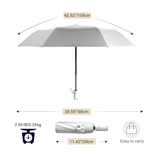 UV Sun Umbrella Compact Folding Travel Umbrella Auto Open and Close for Windproof
