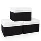 Large 17" 42 Quarts Collapsible Stackable Storage Bins with Lids [3 (3 Count)