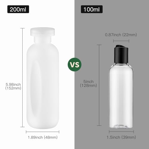 Empty Shampoo Bottles 6.7oz (4 Count)