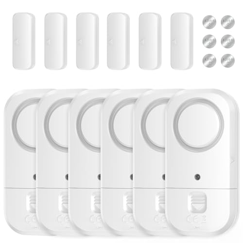 Door Window Alarm Sensors (6 Count)