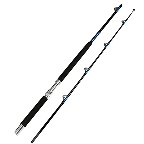 Saltwater Offshore Heavy Trolling Fishing Rod Big Game Conventional Boat Fishing Roller Rod Pole with All Roller Guides