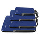 4 Set/6 Set/8 Set Compression Packing Cubes Travel Accessories Expandable Packing Organizers (Cloth Pattern, 4-Navy)