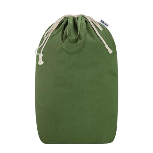 Canvas Laundry Bags with Handles & Square Base 13.8"Wx13.8"Dx27.6"H