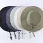 UPF50+ Sun Hats for Men Women Wide Brim Fishing Hat Summer Bucket Safari UV Protection Cap for Hiking Gardening Black