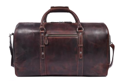 Leather Travel Duffel Bag