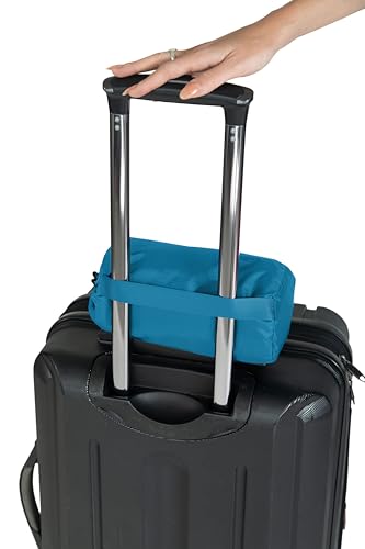 Premium Ultra Compact Travel Blanket Pillow Airplane Peacock Teal