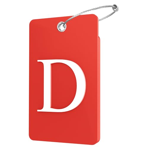 2 Pack Initial Luggage Tags for Suitcases Airplane Travel Essentials (2 Count)