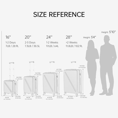 Underseat Carry On Luggage With Wheels 16 Inch Underseat Carry On bag Small Suitcase Hard Case Luggage With TSA Approved Mini Personal Item Travel Luggage