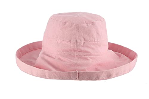 Women's Cotton Hat with Inner Drawstring and Upf 50+ Rating