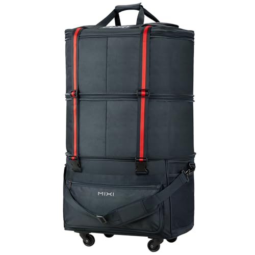 Travel Bag with Wheels Expandable Foldable Luggage Bag Collapsible Rolling Travel Bag Duffel Bag Large Capacity Suitcase for Men Women