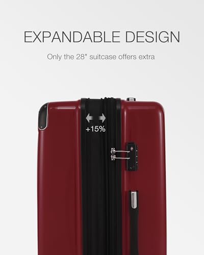 Luggage Set Lightweight and Durable Hardshell (5 Count)