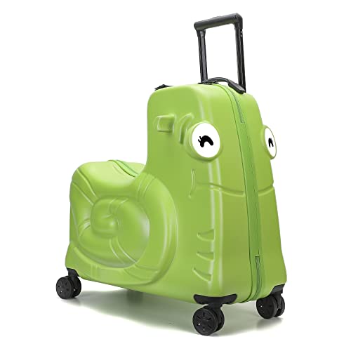 Kids Ride on Luggage with Spinner Wheels Suitcase