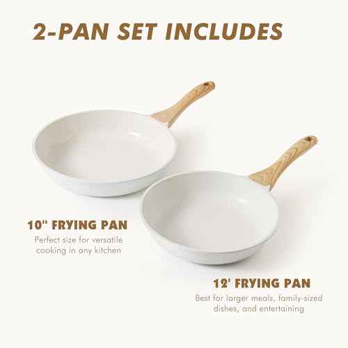 Ceramic Nonstick Frying Pan Skillets (2 Count)