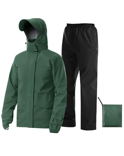 Rain Suit Waterproof Breathable Lightweight 2 (2 Count)