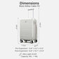 Carry On Luggage 22x14x9 Airline Approved Hardside 20 Inch Suitcase
