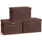 Storage Bins with Lids Fabric Closet Organizers Cubes Office Organization (3 Count)