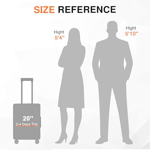 Zipperless 20 Inch Carry On Luggage