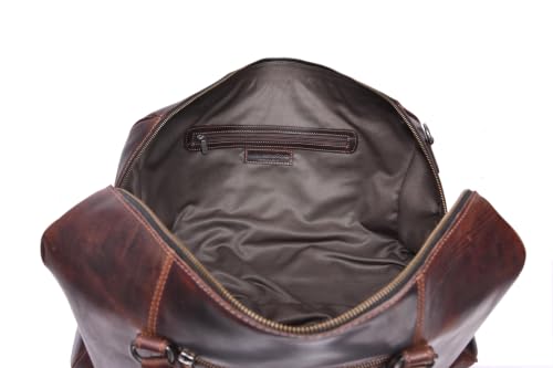 Leather Travel Duffel Bag