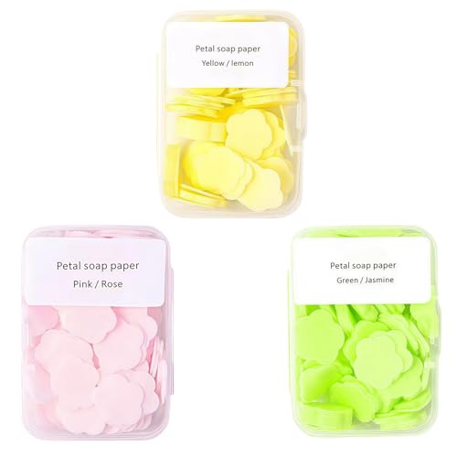 3 Boxes 300Pcs Portable Hand Washing Soap Sheets