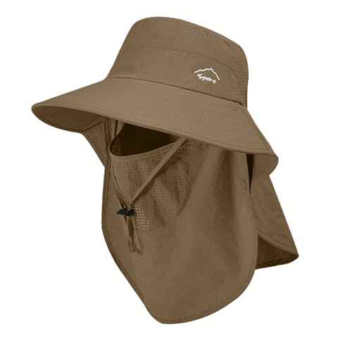 Sun Hat for Men Women with Neck Flap