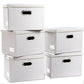 Foldable Storage Bins with Lids [5 (5 Count)