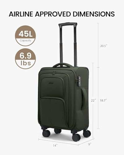 Carry On Luggage 22x14x9 Airline Approved