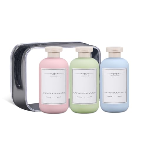 Plastic Leak Proof Travel Bottles for Toiletries (3 Count)