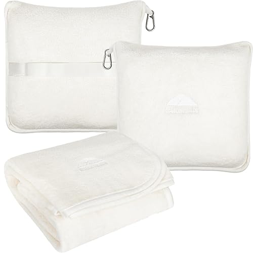 Premium Soft Travel Blanket Pillow Combo Airplane