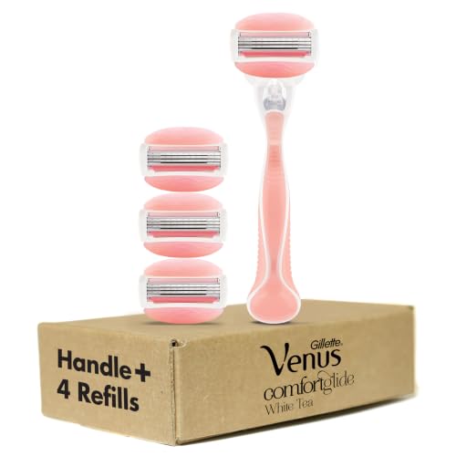ComfortGlide White Tea Women's Razor 1 Handle + 4 Blade Refills (5 Count)