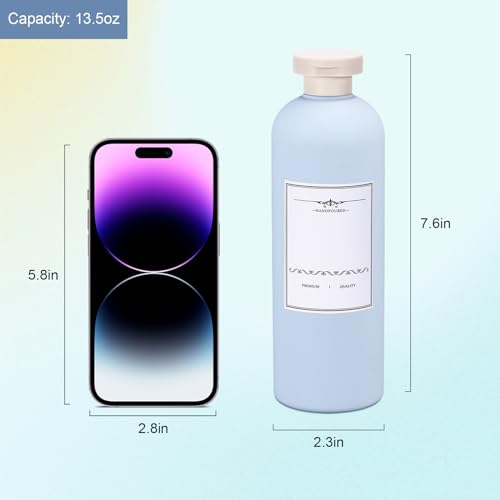 13.5oz 4pack Refillable Travel Shampoo and Conditioner Bottles (4 Count)