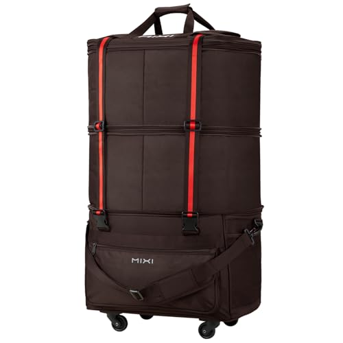 Travel Bag with Wheels Expandable Foldable Luggage Bag Collapsible Rolling Travel Duffel Bags Large Capacity Suitcase for Men Women
