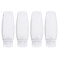 Silicone Travel Bottles for Toiletries TSA Approved Travel Size Containers Set 4 Pack Portable Leak Proof Refillable Cosmetic Squeeze Bottles Shampoo Hair Conditioner Body Lotion Bath Shower Gel (4 Count)