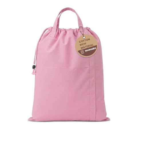 LFH Home Large Premium 1pack Cotton Rich Canvas Laundry Bag with Drawstring and Handles Heavy Duty