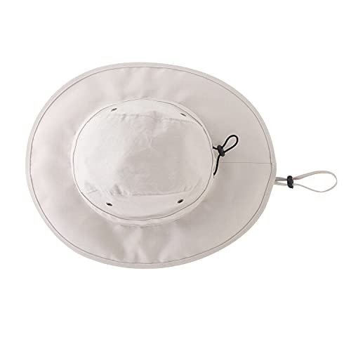 Mens Sun Hat Wide Brim UPF 50+ Sun Protection Hat Summer Bucket Hat with String Beige