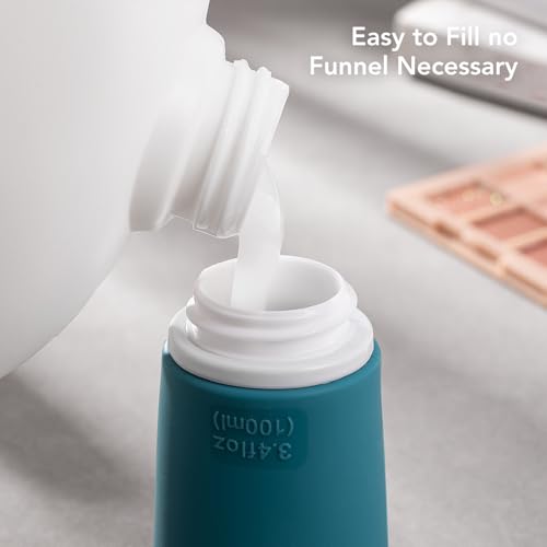 TakeToday Travel Bottles for Toiletries 3.4oz 4 Pack (4 Count)