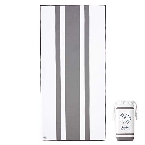 Gray Microfiber Beach Towel by Laguna Beach Textile Co