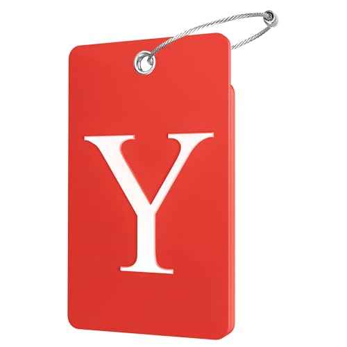 2 Pack Initial Luggage Tags for Suitcases Airplane Travel Essentials (2 Count)