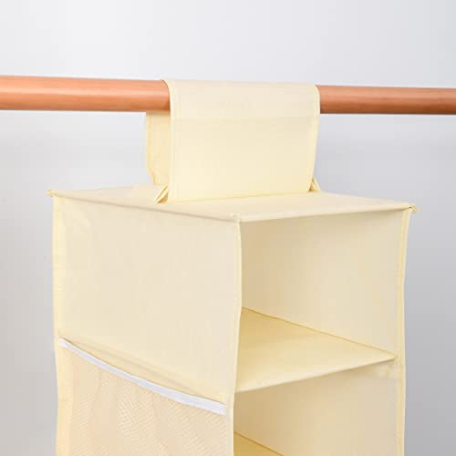 Hanging Shoe Organizer for Closet with Side Mesh Pockets