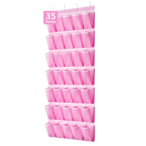 35 Pockets Over the Door Shoe Organizer