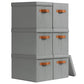 Storage Bins with Lids (6 Count)