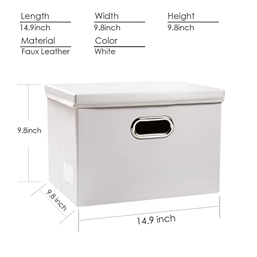 Collapsible Storage Bins with Lids [3 (3 Count)