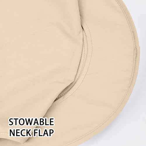 Sun Hats for Men Women Fishing Hat UPF 50+ Face Cover Wide Brim Bucket Hats Summer UV Protection Safari Hat with Neck Flap
