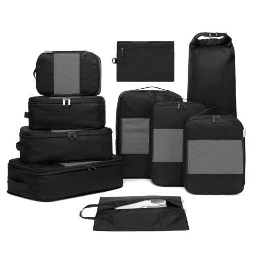10 Pack Large Compression Packing Cubes for Travel (10 Count)