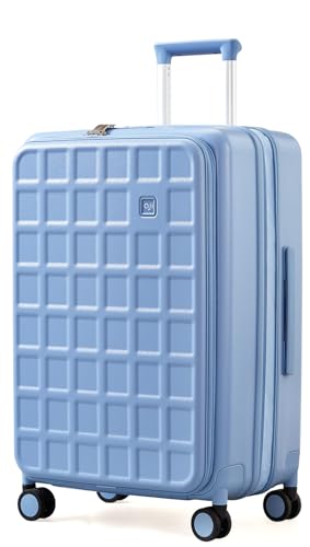 Expandable Top Opening 24 Inch Checked Luggage with Spinner Wheels