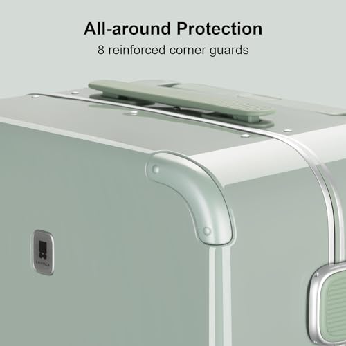 Zipperless Carry On Luggage Airline Approved with Aluminum Frame